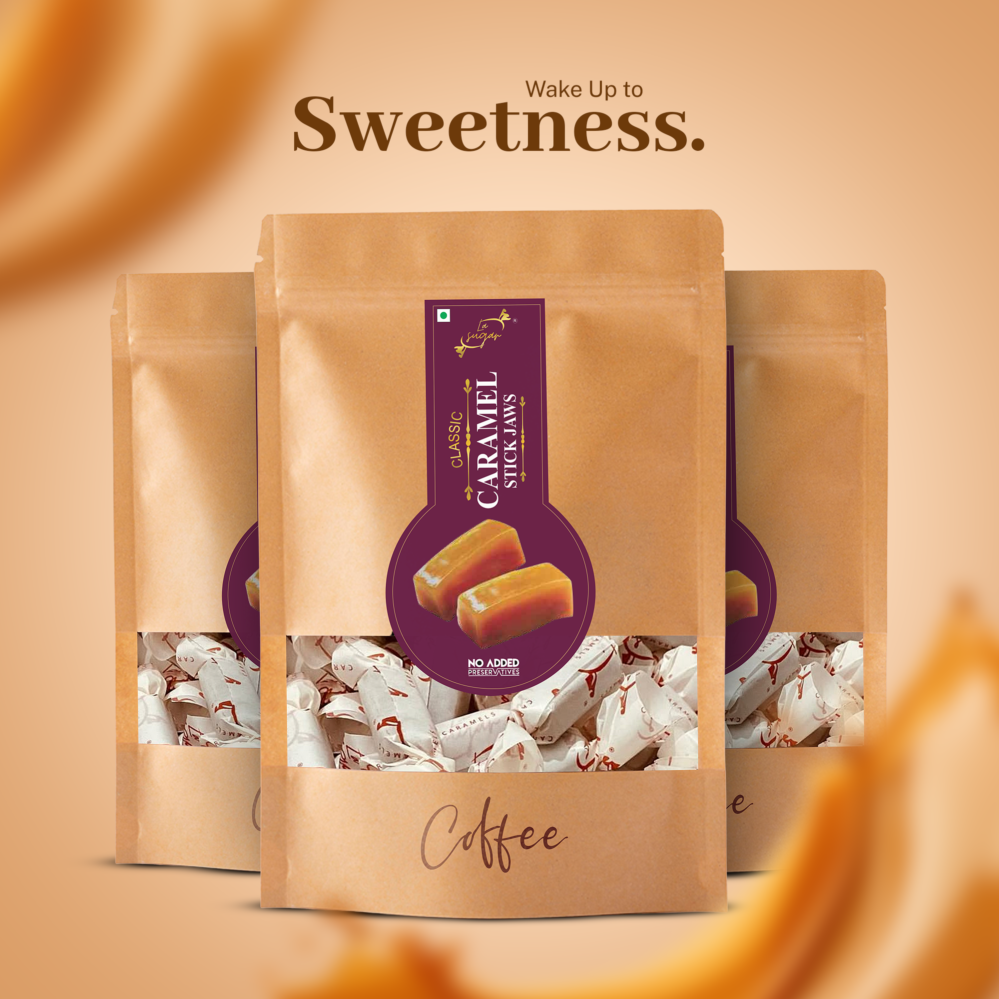 LASUGAR Caramel Mocha Butter Toffee | Stick Jaws | Money Saver Pack